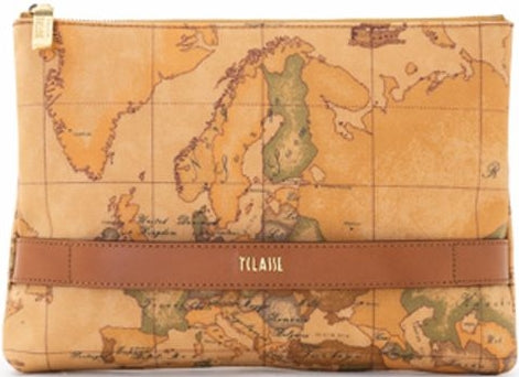 Alviero Martini Pochette Con Zip Piatta Geo Classic M046 6000 Natural